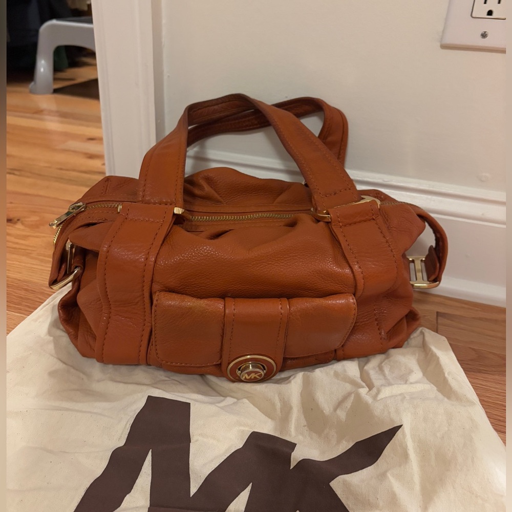 Michael Kors handbag in beautiful burnt orange color